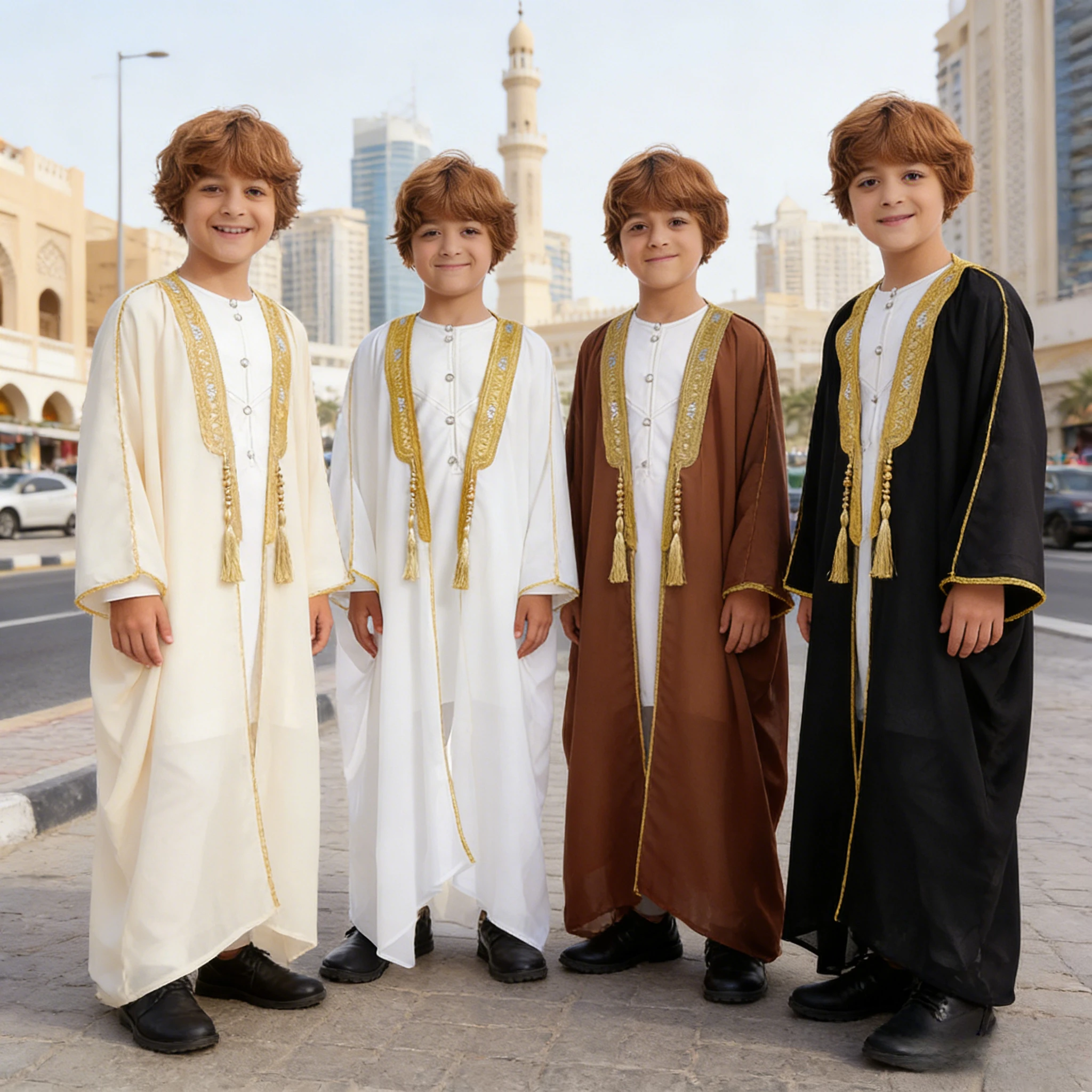 

Детская арабская роба с кисточками в ближневосточном стиле, наряд для мальчиков в дубайском стиле, длинная рубашка в юго-восточноазиатском стиле, исламский традиционный этнический костюм