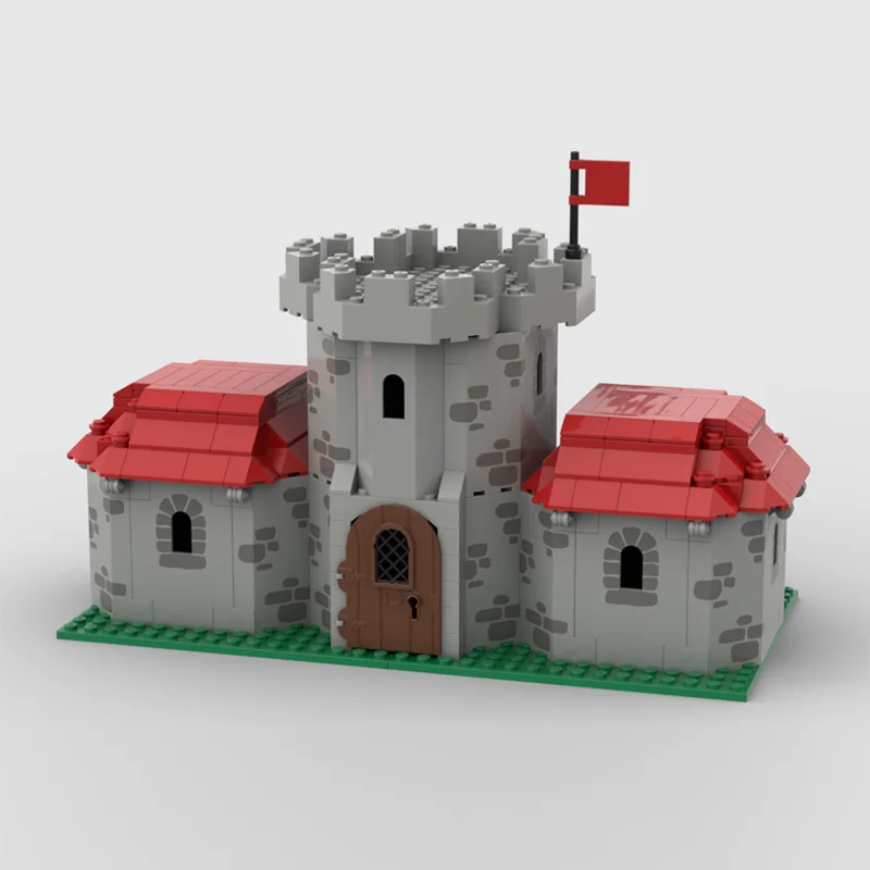 Mittelalterliche Burg Modell MOC Bausteine Schloss Uhr Turm Modulare Technologie Kinder Urlaub Geschenke Montieren Spielzeug Anzug