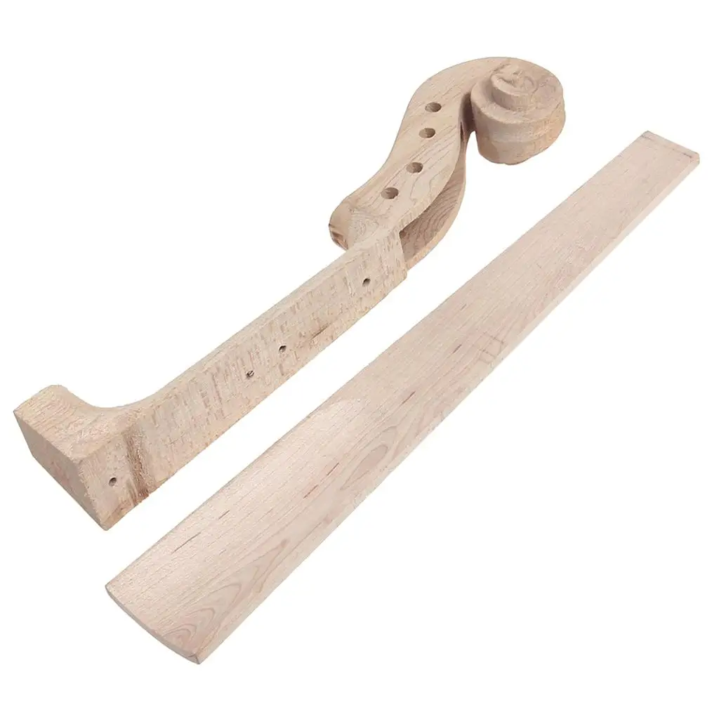 4/4 Fingerboard for Making Violin Hand-carved Maple Neck with Fretboard