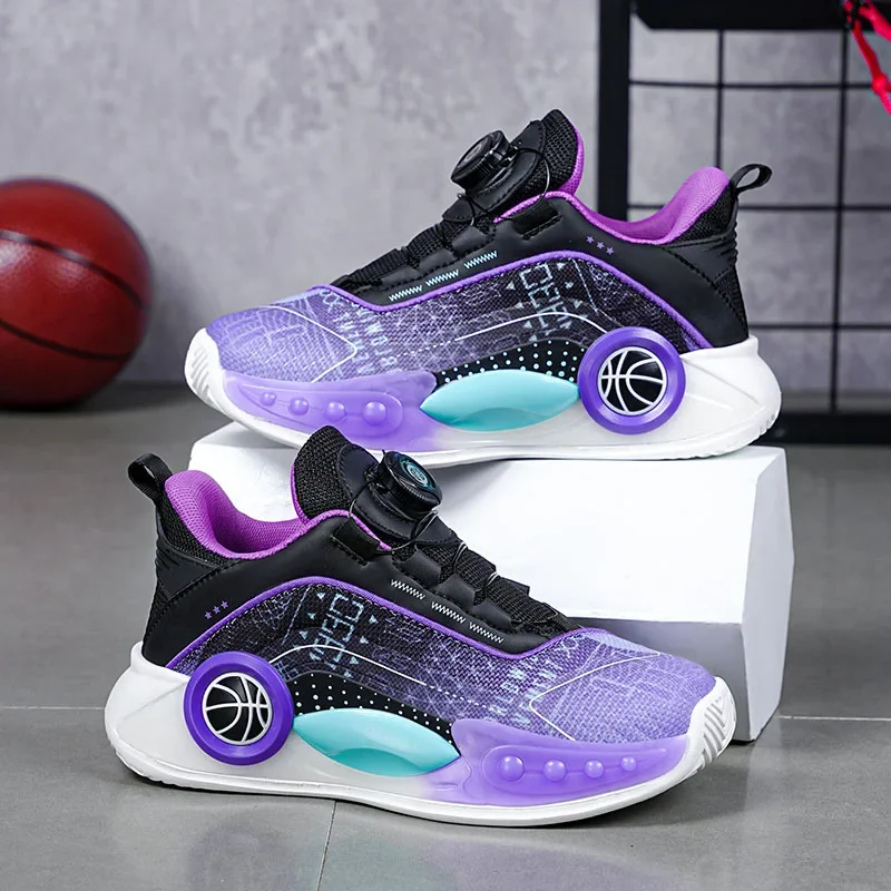 

Kid Sneakers Basketball Shoes Children Shoes Boys Girls Non-Slip Basketball Trainers Teenagers Breathable Tennis Athletic Shoes