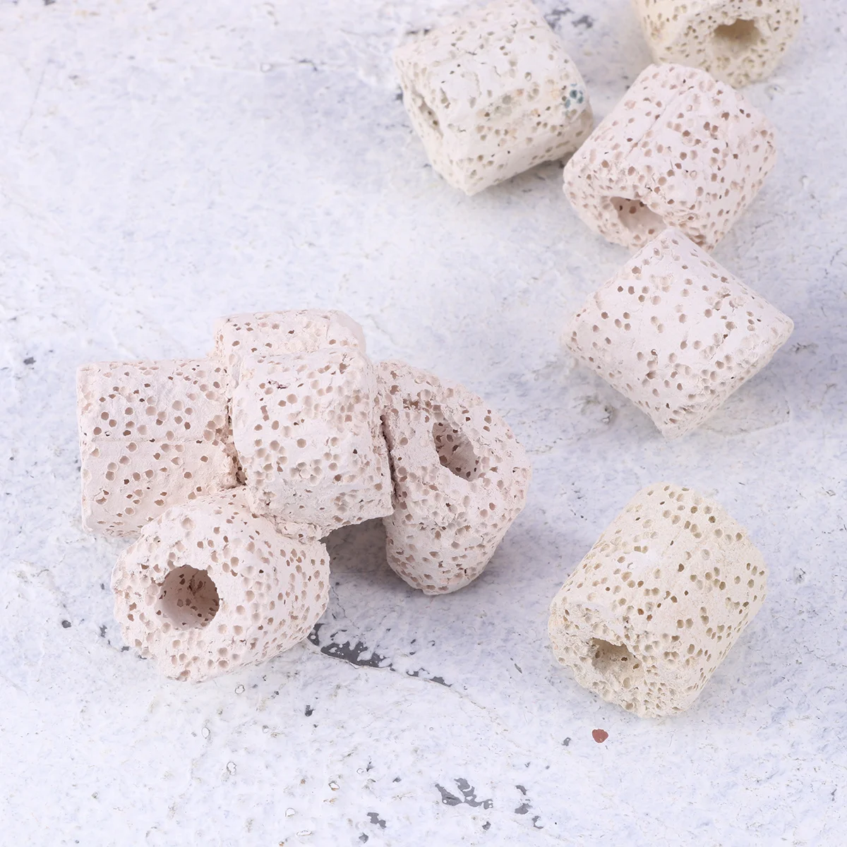 Anéis de filtro bio para aquário, 500g, mídia de filtragem biológica, mídia de filtro cerâmico para desempenho de água limpa do tanque de peixes