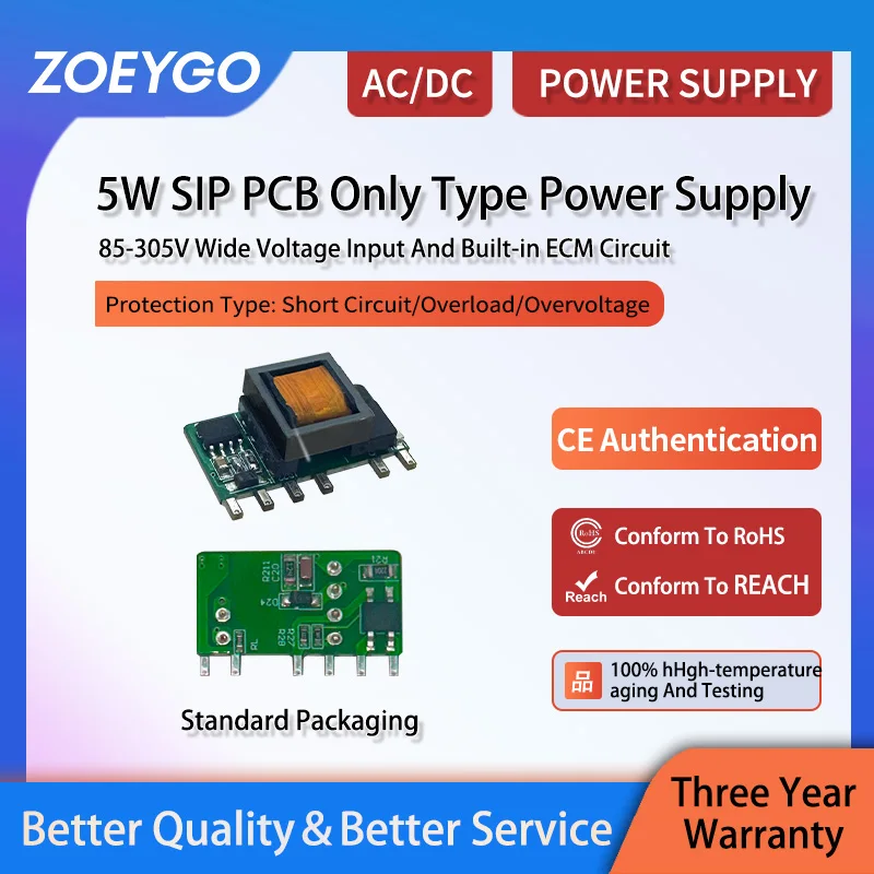 5W ACDC 220V To 3V/5V/9V/24V/12V Power Supply, Small Volume 1A/0.8A/0.4A Bare Board Substrate PCB Power Supply