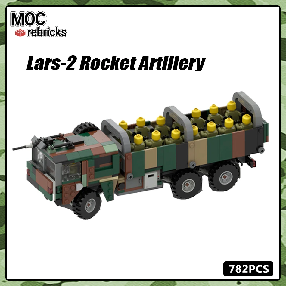 

WW2 Military Vehicle Series Lars-2 Rocket Artillery Armed Truck Assembling MOC Building Block Model DIY Toys Children Xmas Gifts