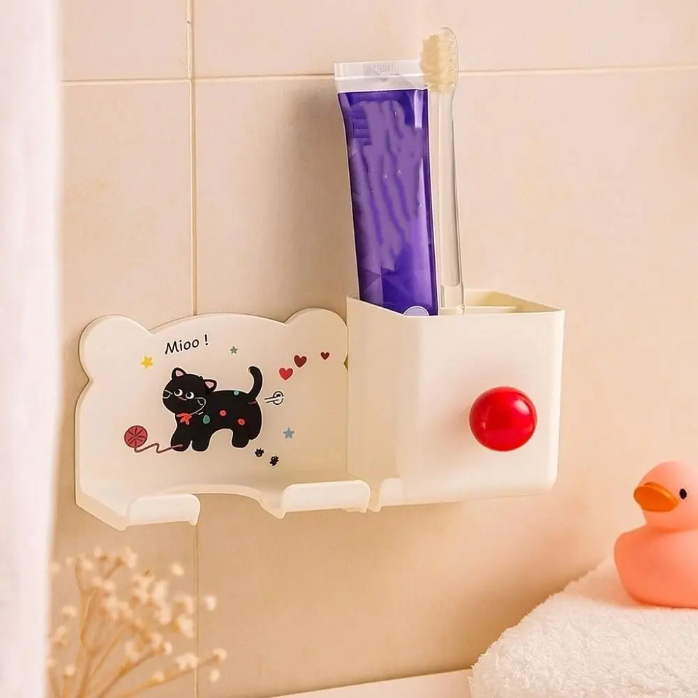 

Cartoon Hair Dryer Storage Rack Waterproof Thickened Hair Dryer Holder Plastic Cylinder Design Bathroom Storage Bracket