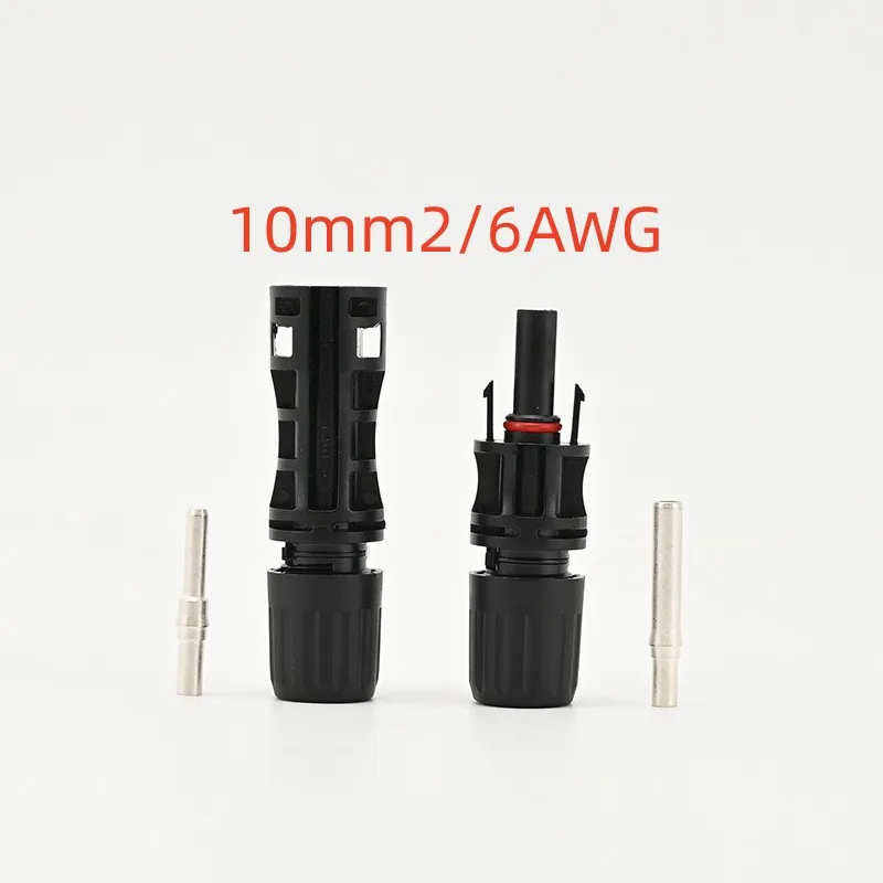 1500V 10mm2 Solar Connector 55A 100% Pure PPO Material Male Female PV Cable Connectors for Solar Power System