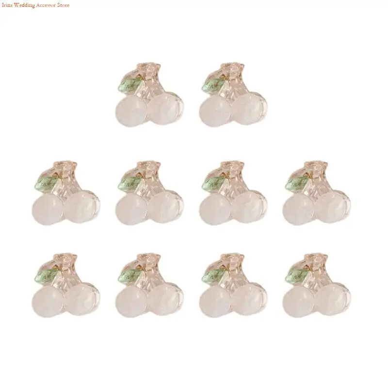 G92D 10pcs Fruit Themed Hair Clip for Girls Lovely Hair Claw Braiding Clip Headwear