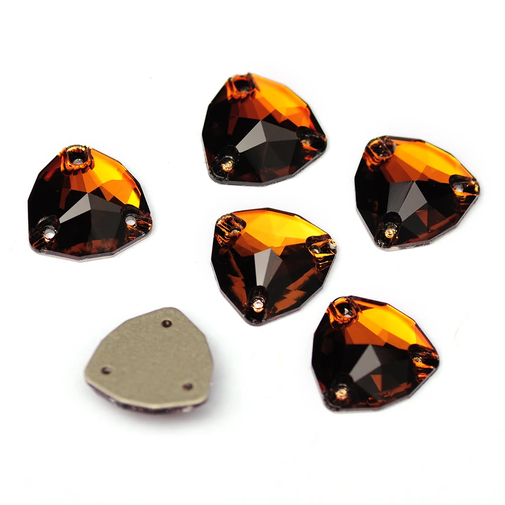 Smoked Topaz Sew-On Glass Crystal Rhinestones DIY Needlework Stones Gems for Gymnastic Suit Garment Dress Applique
