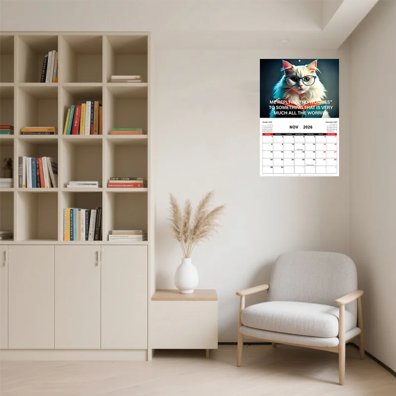 2026 ปฏิทินผนังน้ําหนักเบาบ้านปฏิทินปฏิทินวางแผนเดสก์ท็อปตารางโฮมออฟฟิศการพิมพ์ที่ชัดเจนผลิตภัณฑ์ฉีกขาดได้