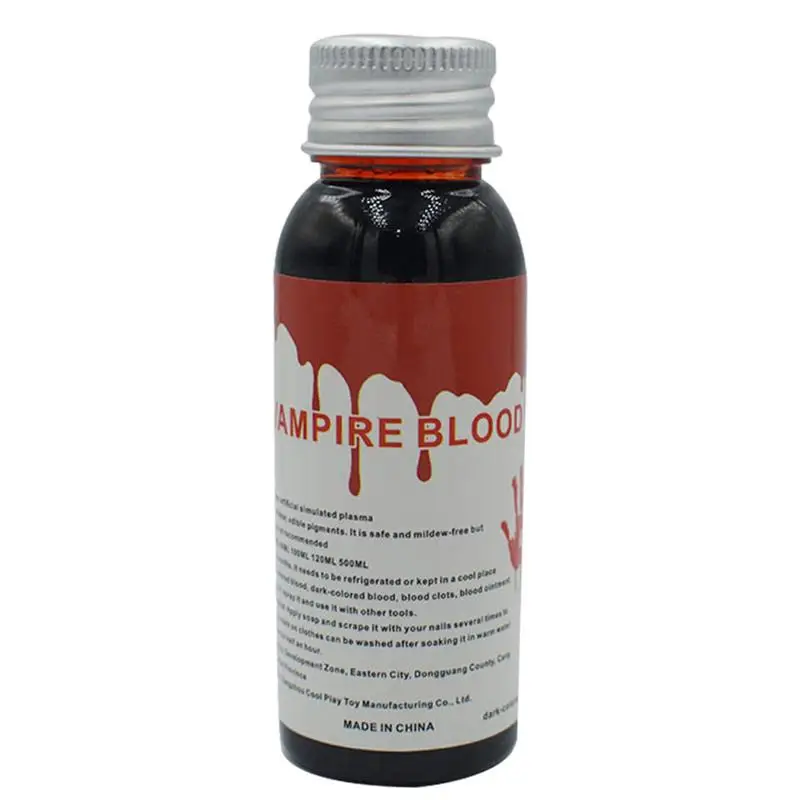 

Fake Blood 100ml Fake Liquid Blood Halloween Makeup Artificial Blood Washable Fake Blood Splatter Stage Blood Paint For