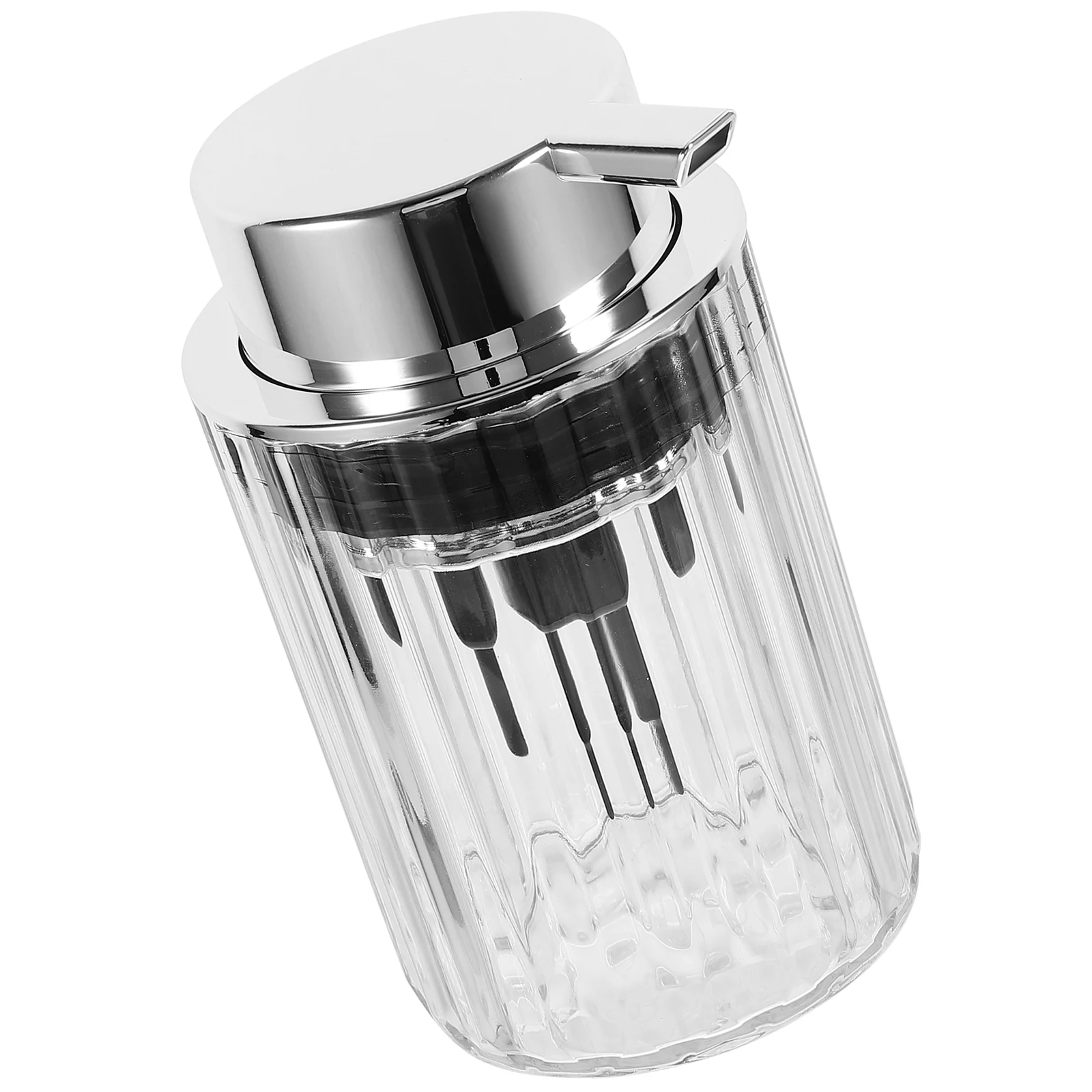 Pompa per schiuma 300ml Trasparente Argento Lavatrice per il viso Detergente per bolle portatile Sapone per le mani Lozione per il corpo Shampoo Bottiglia schiumogena vuota