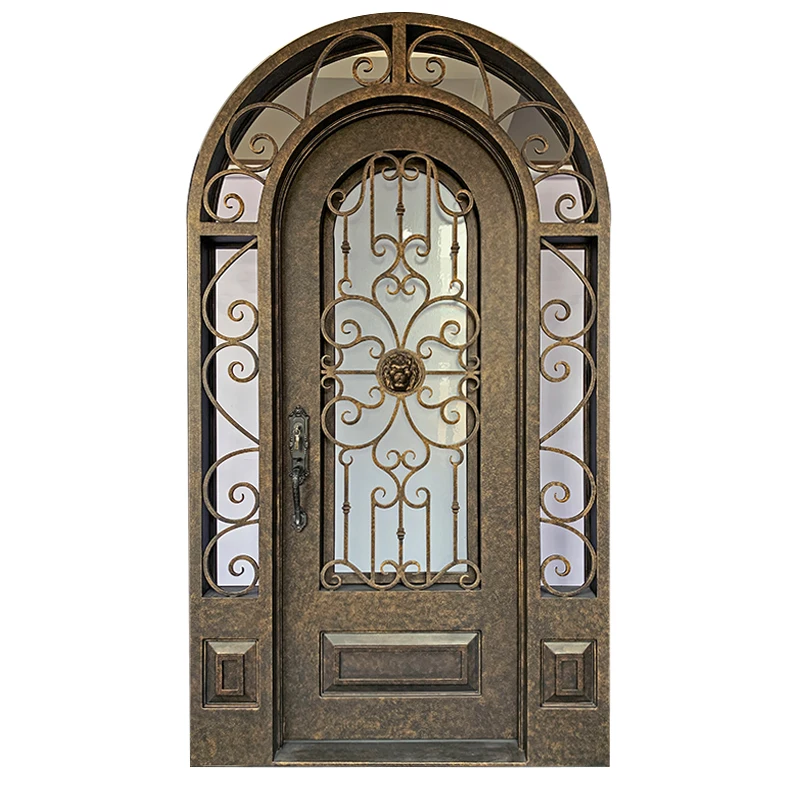 Exterior Wrought Iron Double Doors Designs