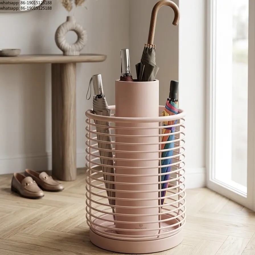 

Household umbrella barrel door entrance umbrella storage rack wrought iron thickened paint waterproof and rust-proof
