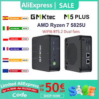 GMKtec M5 Plus AMD Ryzen 7 5825U Mini PC Windows 11 Pro DDR4 3200Mhz 16GB 500GB SSD WIFI6 BT5.2 Desktop Mini Computer