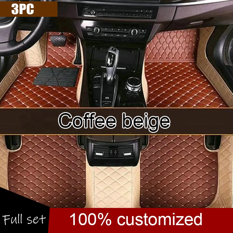 NONE Benutzer definierte Auto Luxus Leder Auto Boden matte für Renault Clio 4 Auto Matte Full Set Frauen wasserdichte Accessoires 7
