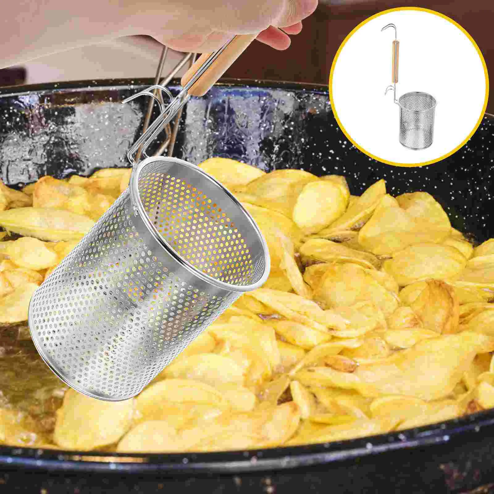 Mesh Frying Basket Noodle Spoon Filter Screen Commercial Fryer Practical Colander Steamer