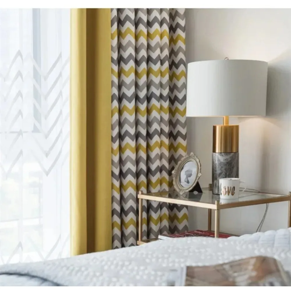 

Yellow Striped Curtains for Living Room Bedroom Custom Made Window Drapes Bedroom Home Decor Personalized Size Tailored Design