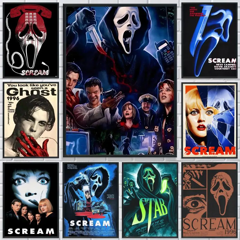 Póster de película de terror S-ScreaM, impresión HD, lienzo personalizado, Mural de pared, póster artístico, fotos para decoración del hogar y la sala de estar