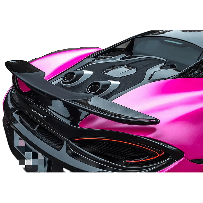 ل ماكلارين 540C 570S ترقية 600LT ألياف الكربون الجافة غطاء مقصورة المحرك الخلفي سبويلر العادم مظهر طقم الجسم