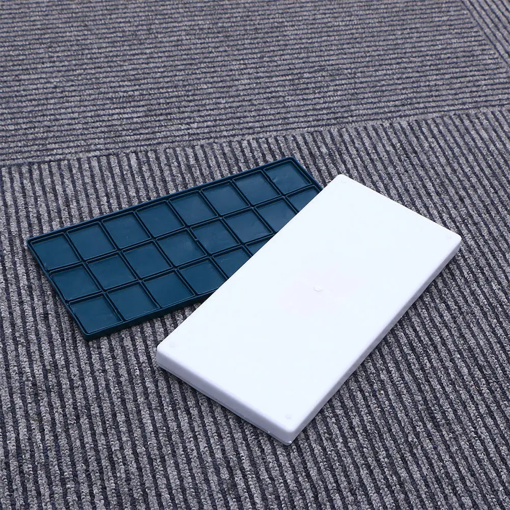 

2pcs Plastic Paint Box Large Capacity Watercolor Case Lid For Artists Gouache Pigment Holder Storage Container Grids