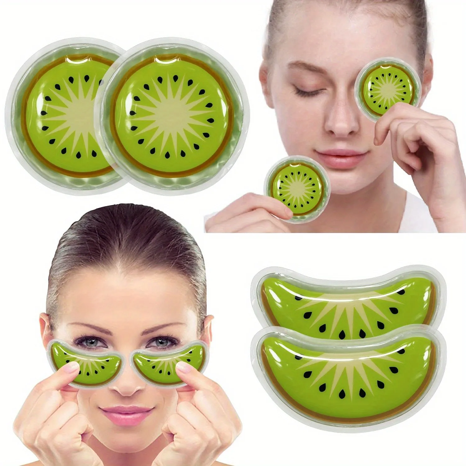 4pcs Gel Ice Pack Reusable Cooling Eye Pads Under Eye Patches Eye Hot Cold Treatment For Redness, Eye Relax