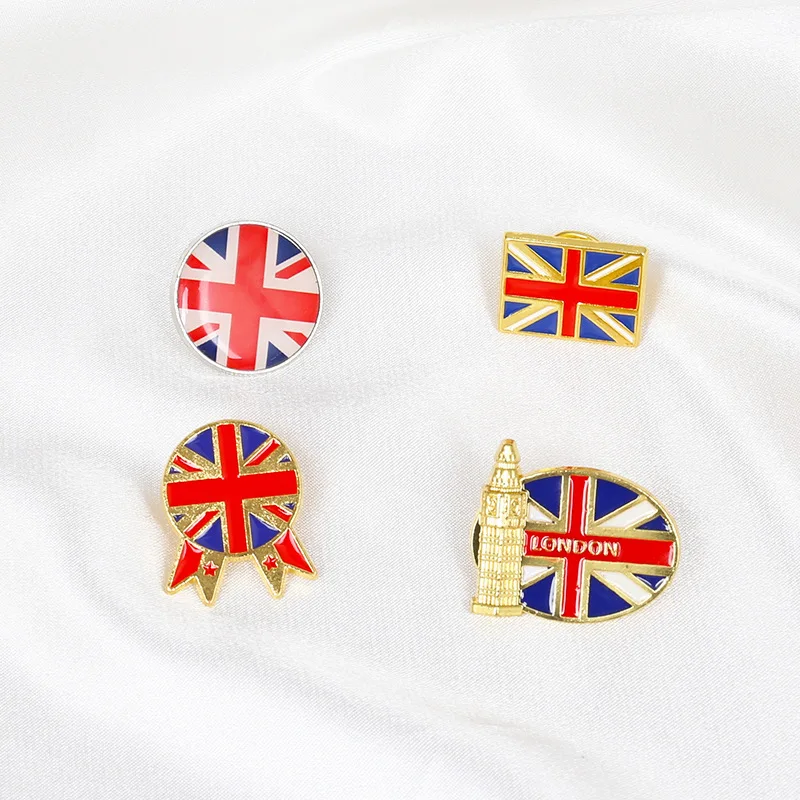 United Kingdom National Flag Enamel Pins GB UK London Souvenir Badge Brooch Bag Clothes Lapel Pin