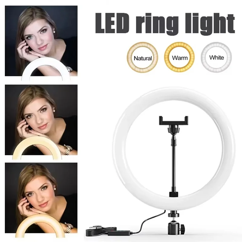 6/10/12 inch LED Selfie Ring Light Dimmable Photography LED 