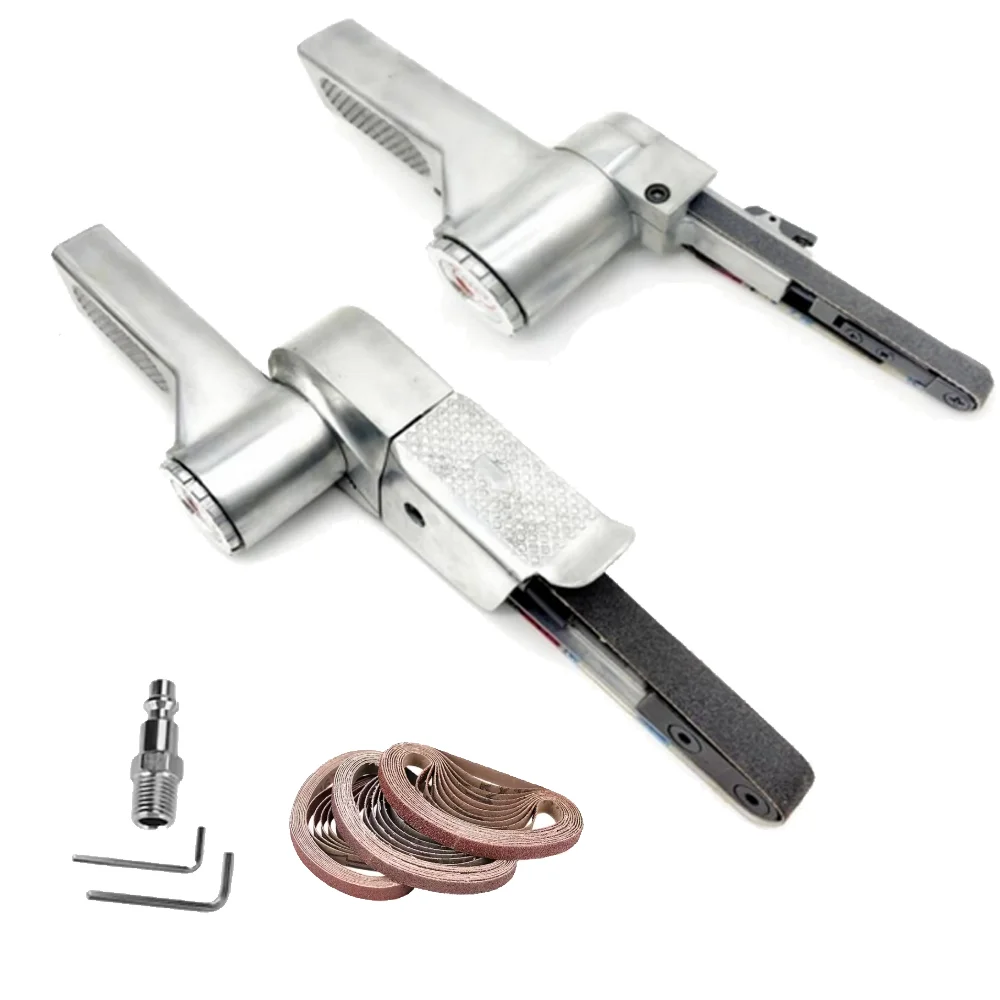 330x10/520x20mm Pneumatic Air Belt Sander, 3 Sanding Belts Set, Air Compressor, Grinding, Polishing, Pneumatic Tool
