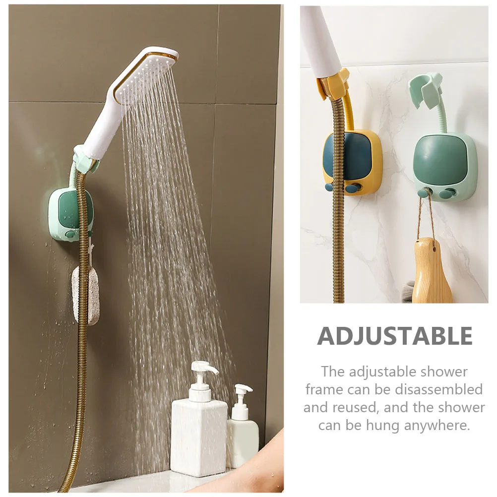 

Shower Head Support ABS Material Bathroom Bracket Stable Lightweight Bath Sprinkler Holder Adjustable Shower Base Fits Most