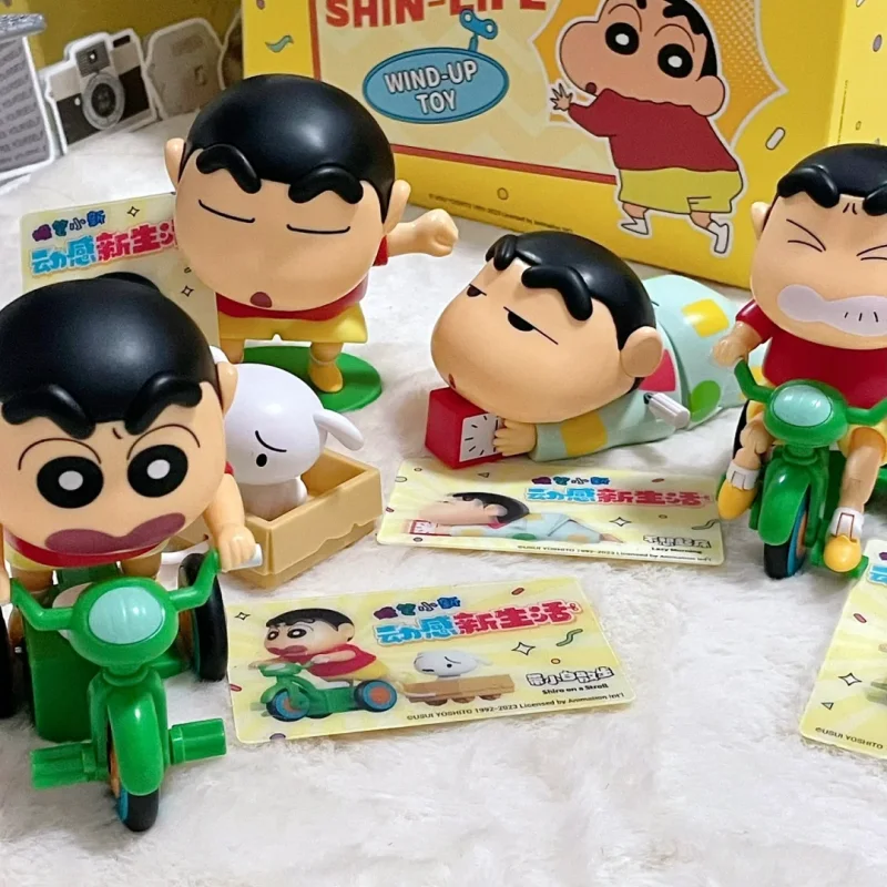 

Genuine Crayon Shin-Chan Dynamic New Life Clockwork Blind Box Movable Anime Action Figure Doll Collection Decoration Toys Gifts