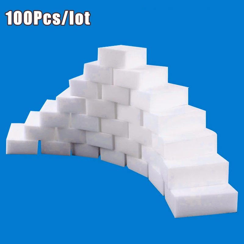 100/50Pcs/Lot Melamine Sponge 10X6X2cm Magic Sponge Eraser for Kitchen Office Bathroom Melamine Cleaner Cleaning Sponge