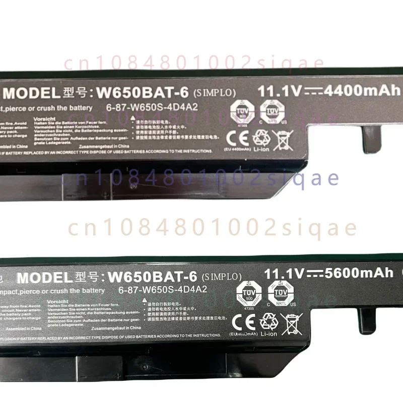 For hasee ares k650d k610c k590c k710 k640e k670 laptop battery w650bat-6