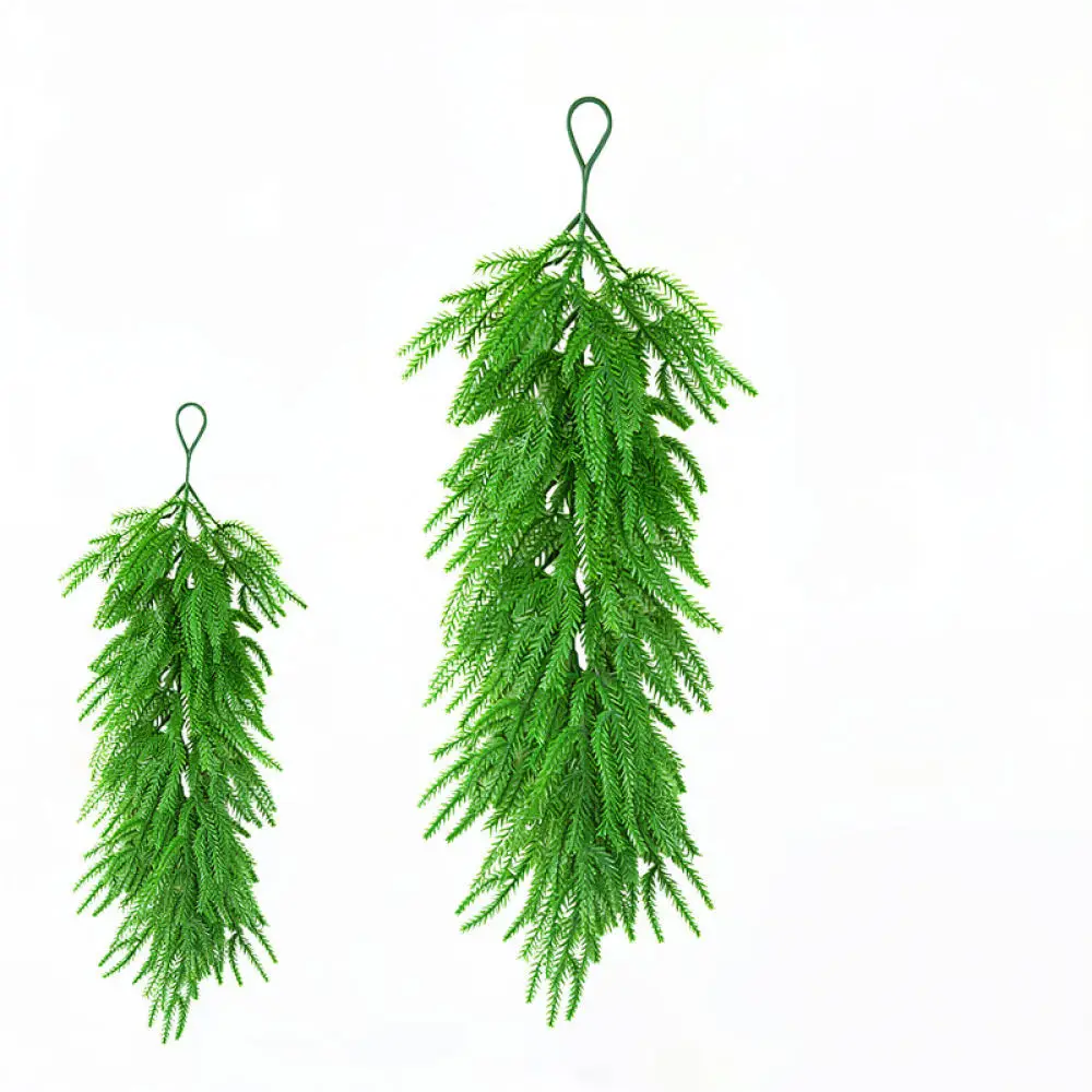Lifelike Norfolk Pine Swag Artificial Hanging Branch Christmas Ornament For Interior Exterior Wall Decor