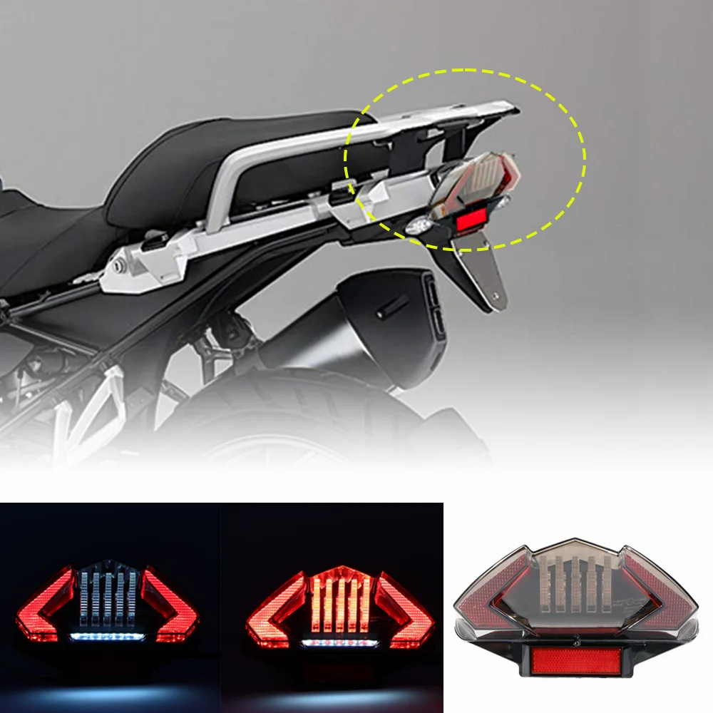 

Motorcycle Taillight Assembly For BMW R1200GS ADV F800 G650 F650 GS Dakar R S ST E-mark LED DRL Taillight Brake Lamp Accessories