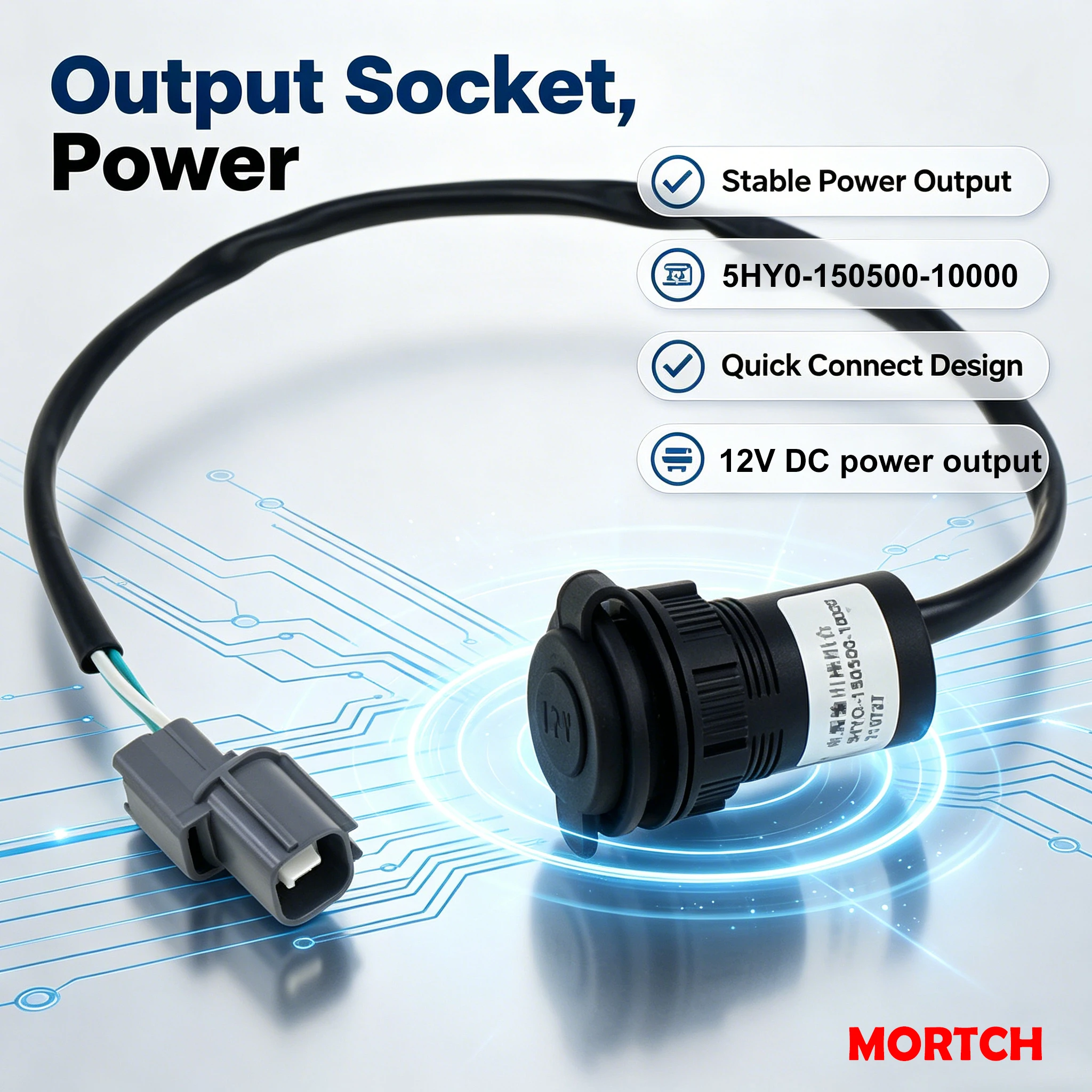 5HY0-150500-10000 Power Output Socket For CFMoto CF1000UTR CF1000UU UTV CF400-5 CF650-8 CF650-8-01 CN4 Motorcycle