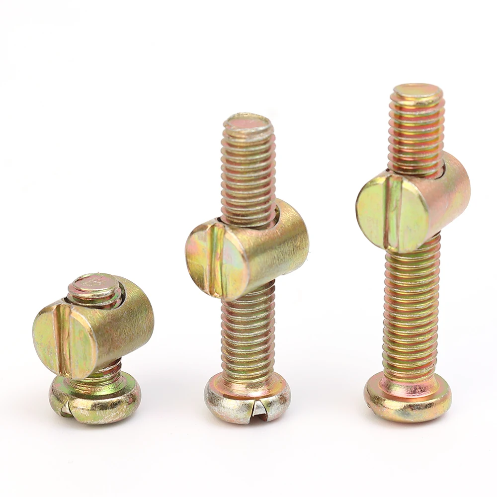 M8 Furniture Hardware Flat Head Screws Hammerhead Nuts SetsToolbox Workshop DIY Functional Accessories Screws Fasteners