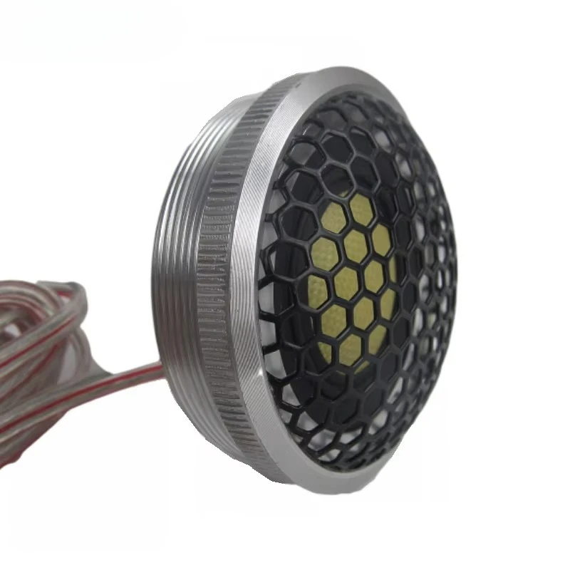 2inch 52mm Neodymium Magnet Speaker 25core Yellow Elastic Cloth 4Ω RMS Power 15W Aluminum Tweeter Speaker for Car(1pcs Speaker)