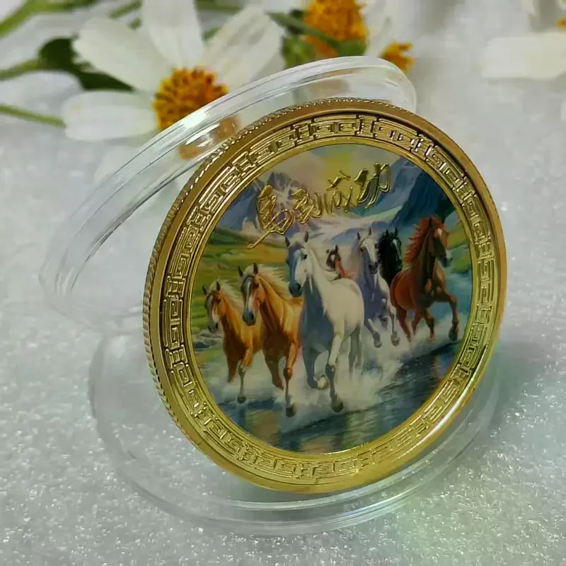 1-3-5-шт-2026-год-лошади-памятные-монеты-lucky-animal-horse-металлическая-коллекция-монет-креативный-новогодний-сувенирный-подарок