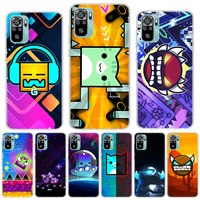 Geometry Dash Game Silicon Call Phone Case For Xiaomi Redmi Note 13 12 12S 11 11S 10 10S 11T 11E Pro Plus 9 9S 9T 8 8T 7 Cover C