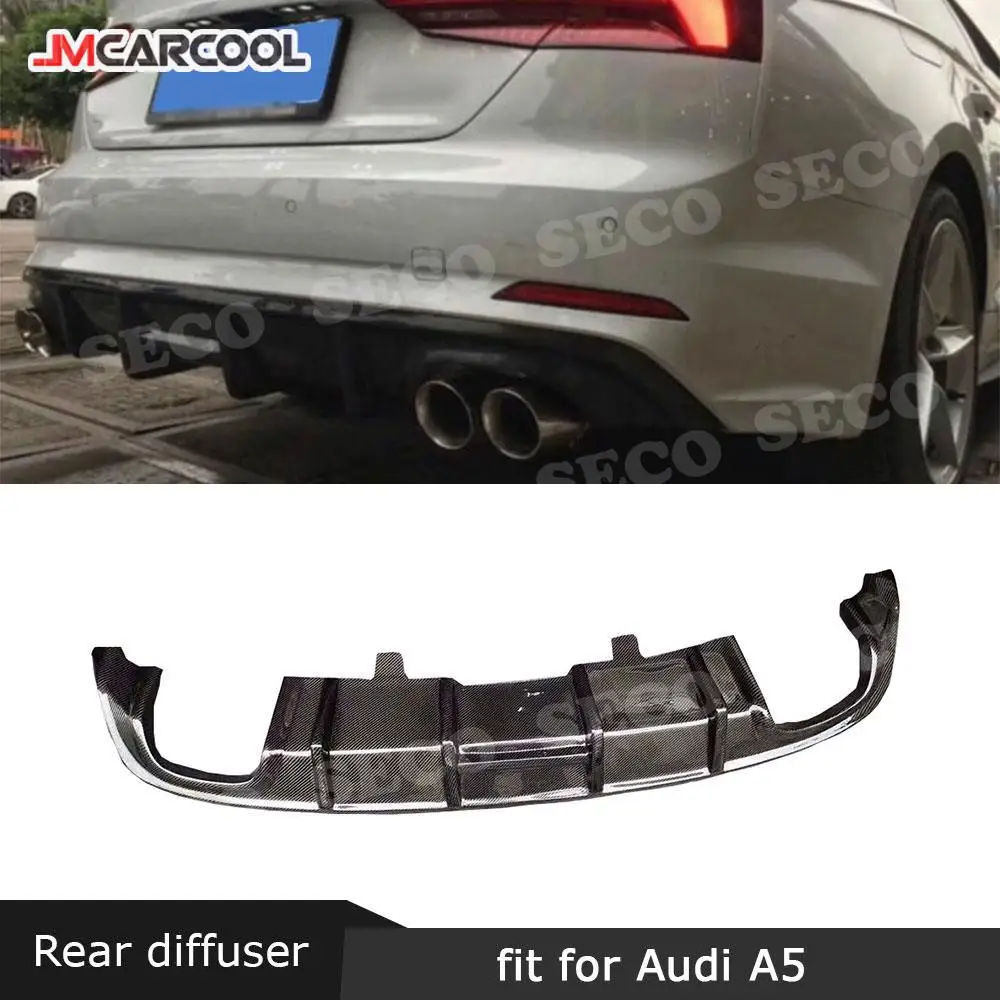 

Carbon Fiber Rear Lip Spoiler Diffuser FRP Unpainted for Audi A5 Sline S5 Sedan 4 door Not A5 Standard 2017 2018 Car Styling