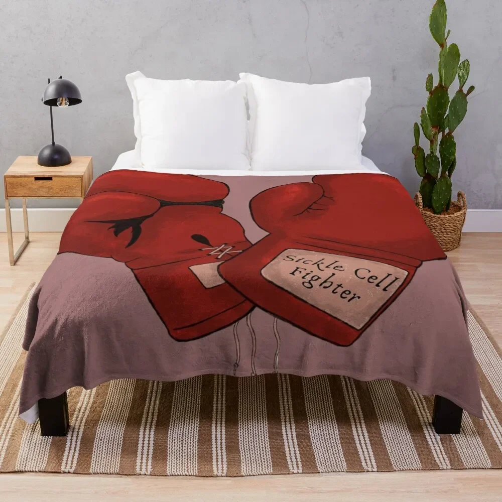 Sickle Cell Fighter Throw Blanket Bed covers Luxury Thicken For Decorative Sofa Blankets