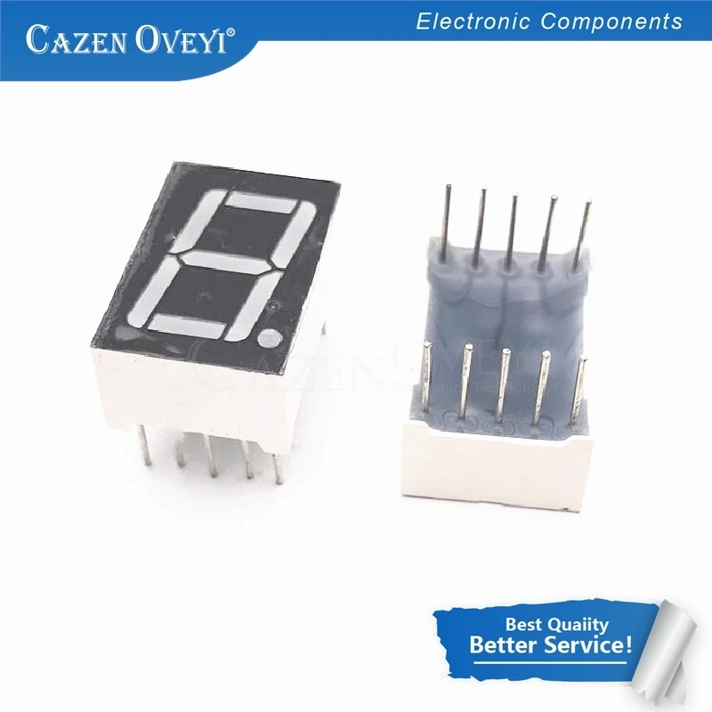 공통 음극 디지털 튜브, 7 세그먼트 0.56, 1 비트, 0.56 인치, 0.56 인치, 로트당 5 개 LED 디지털 튜브 재고, 적색 LED 디스플레이