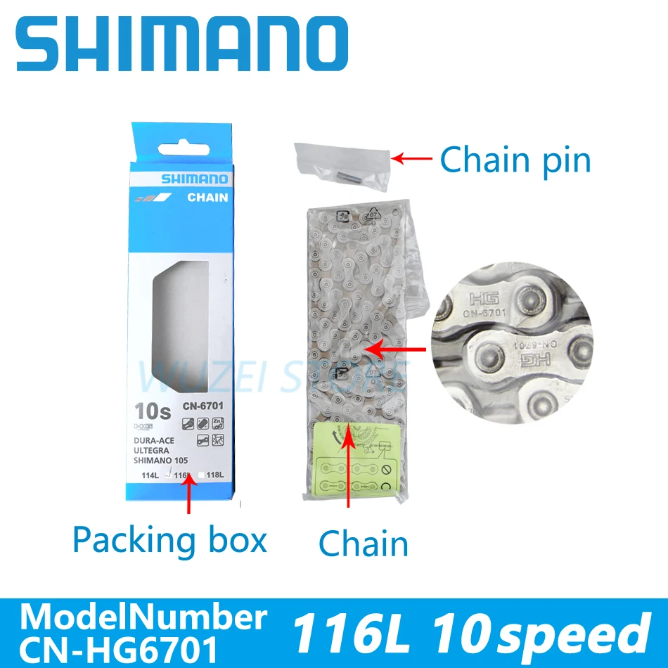 Shimano Bicycle Chain 8/9/10/11/12 Speed HG701 HG601 HG40 HG53 HG54 HG95 HG93 M7100 M8100 M9100 MTB Road Racing Bike Chain