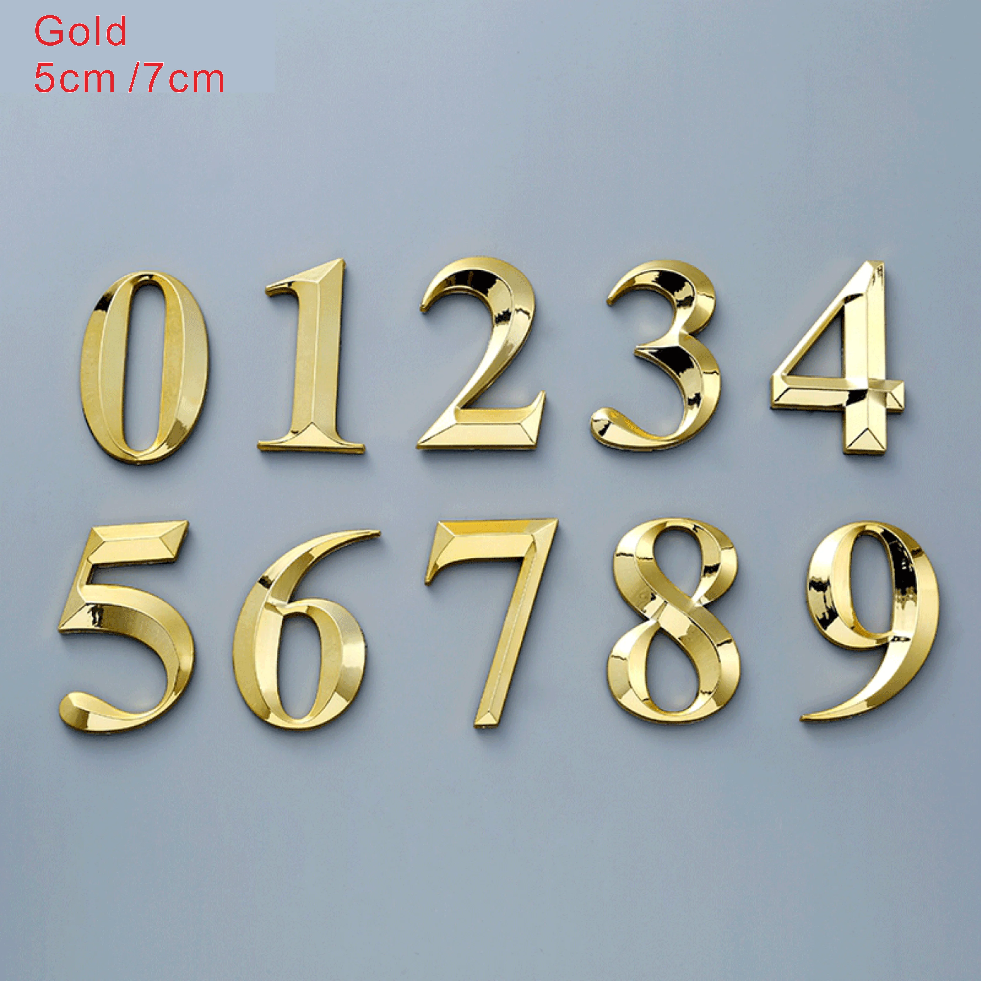 5cm/7cm Door Number Sign House Number Digit Apartment Hotel Office Door Address Street Plate Sign