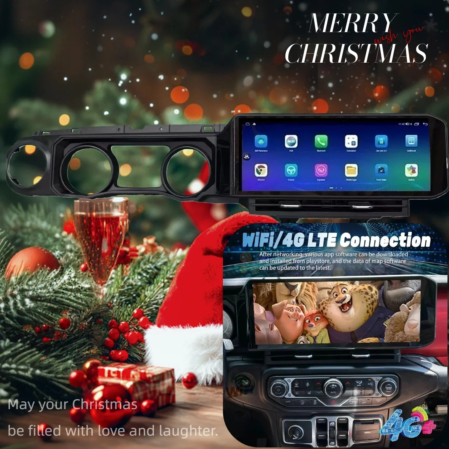 

Android14 Новое обновление с двойным экраном, мультимедийное радио, ЖК-дисплей, приборная панель, цифровой кластер, Carplay для Jeep Wrangler JL 2018-2023