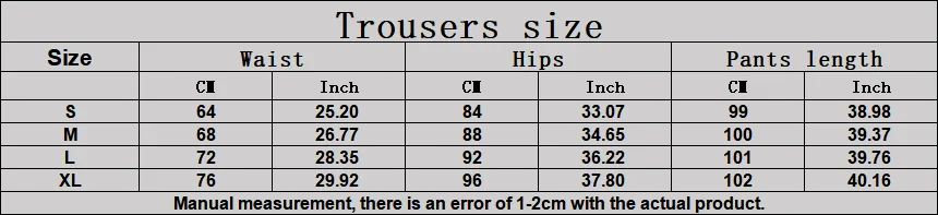 Size chart and fit details