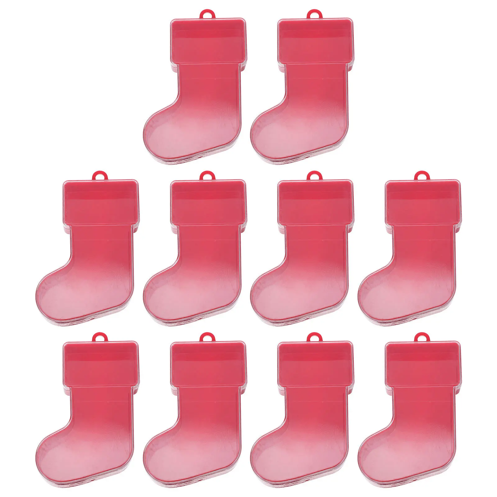 

10Pcs Christmas Candy Boxes Plastic Hollow Tree Ornament Decorative Cookie Favor Boxes Holiday Party Treat Containers