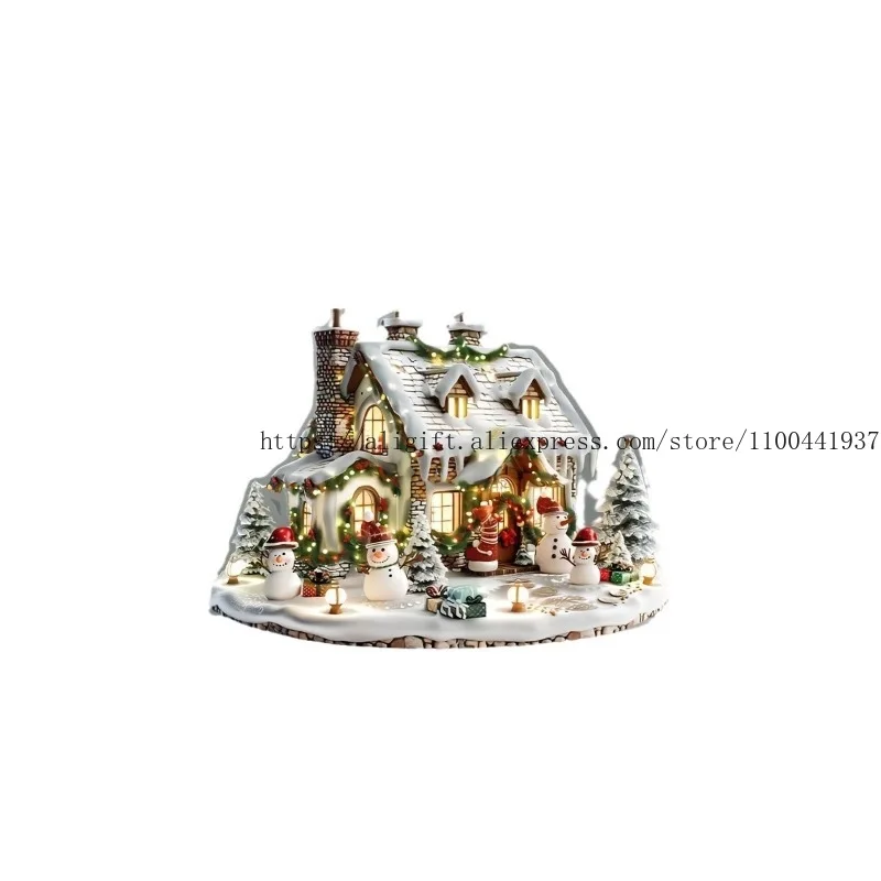New Creative Christmas Tree Santa Acrylic Hanging Ornament Holiday Home Decor Craft Art Festive Wall Decoration Gift - Image 5
