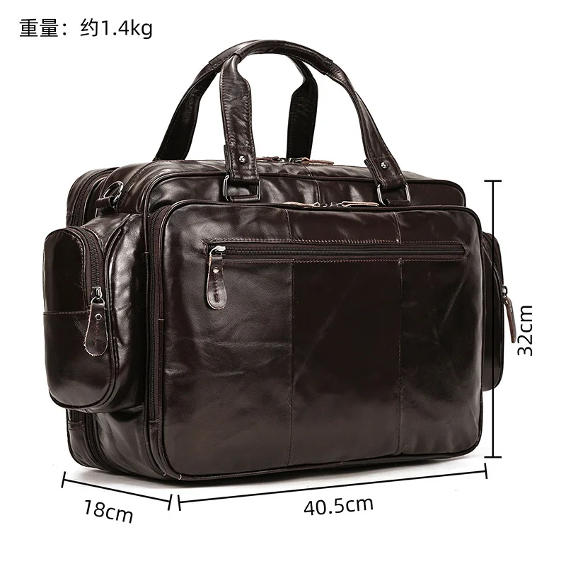 Business Multi-functional Briefcases Outdoor Shoulder Man Simple Briefcases Leisure Leather Bags Портфель MHGWB