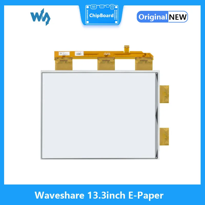 Waveshare-E-Paper Raw Display para Raspberry Pi, sem PCB, 16 escalas cinzas, porta paralela, 1600x1200 pixels, preto e branco, 13.3in