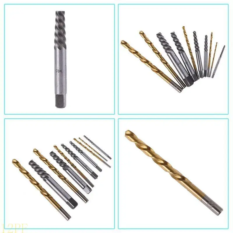 12PF Broken Screw Extractor, Double Head Sliding Thread and Broken Wire Remover Drill